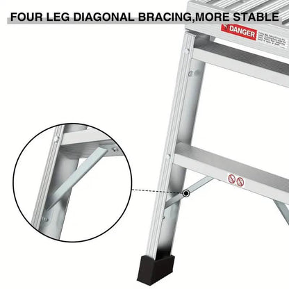 Portable Bench Folding Ladder Stool with Non-Slip Design DailySale
