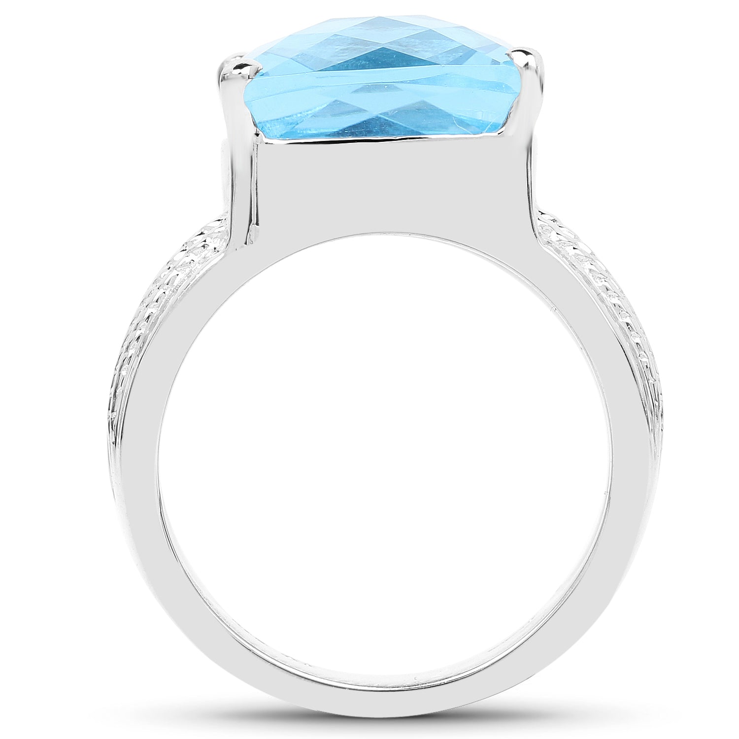 7.50 Carat Genuine Swiss Blue Topaz .925 Sterling Silver Ring Bids.com