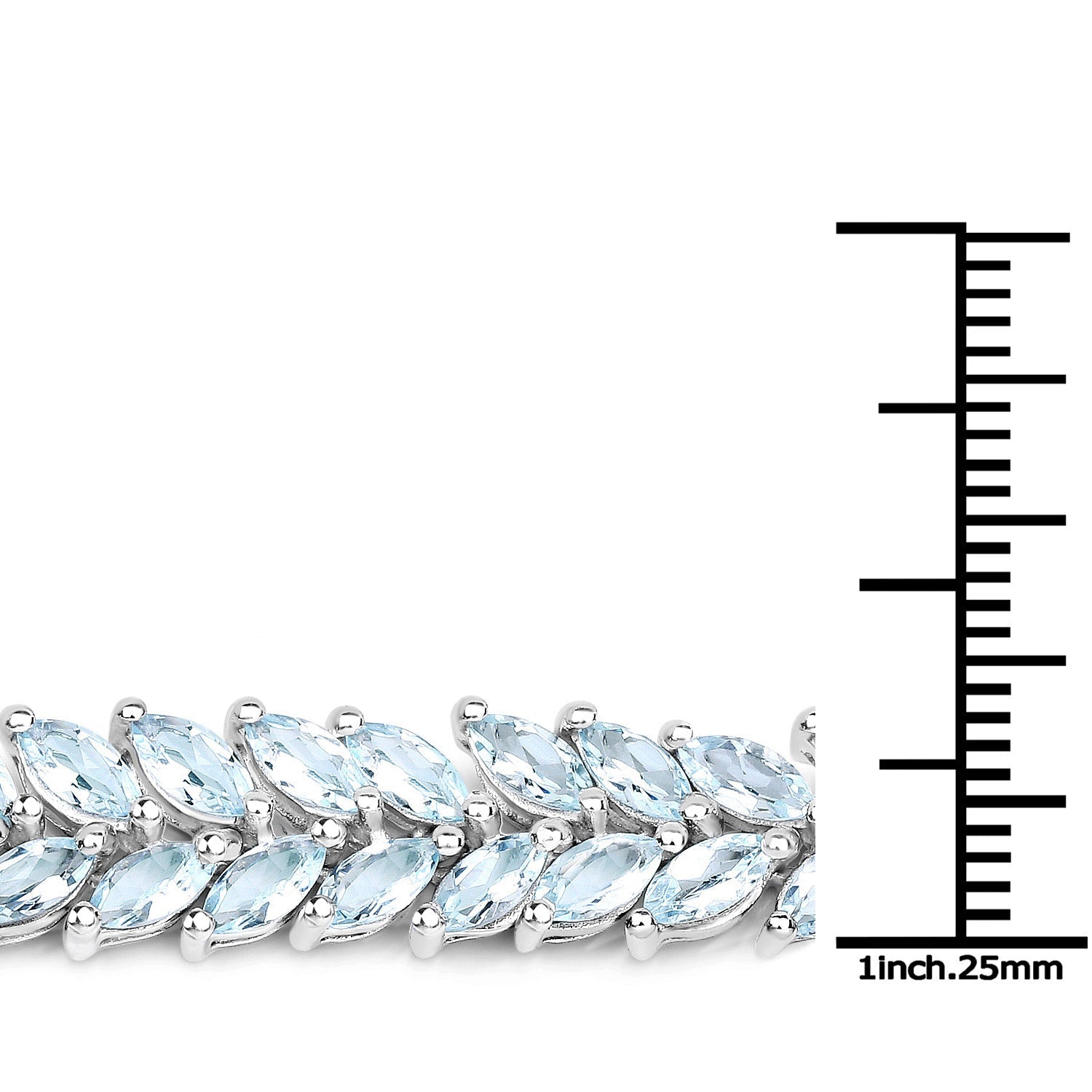 10.12 Carat Genuine Aquamarine .925 Sterling Silver Bracelet Bids.com