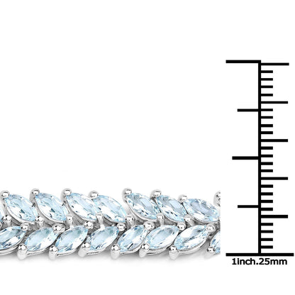 15.04 Carat Genuine Blue Topaz .925 Sterling Silver Bracelet Bids.com