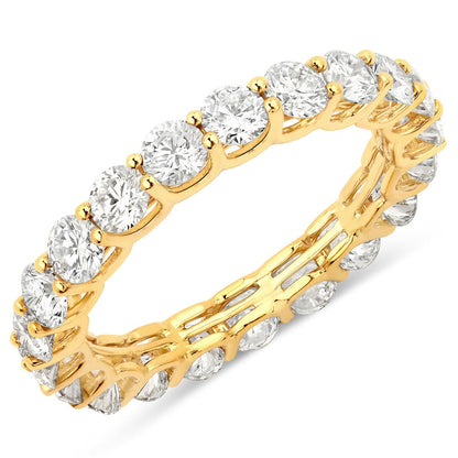 2.52 Carat Genuine Lab Grown Diamond 14K Yellow Gold Ring Bids.com