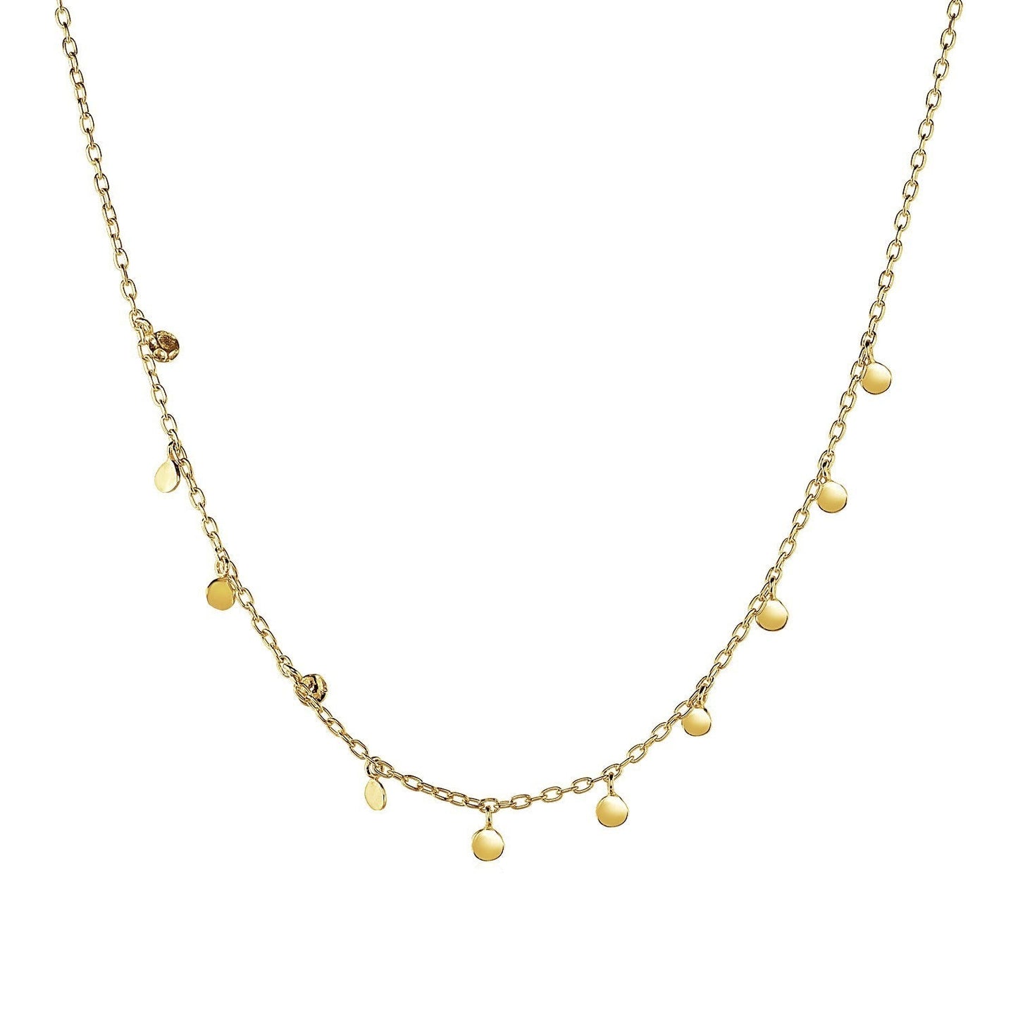 Choker Necklace with Hammered Beads in 14k Yellow Gold Bids.com
