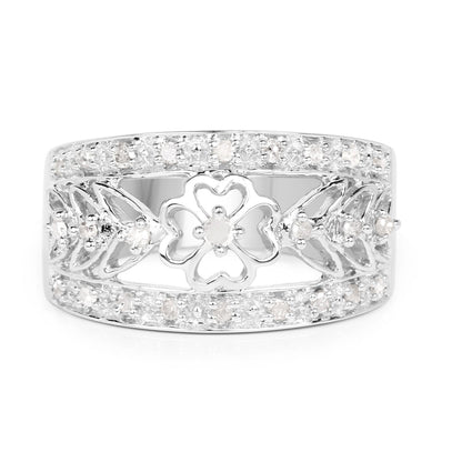 0.31 Carat Genuine White Diamond .925 Sterling Silver Ring Bids.com