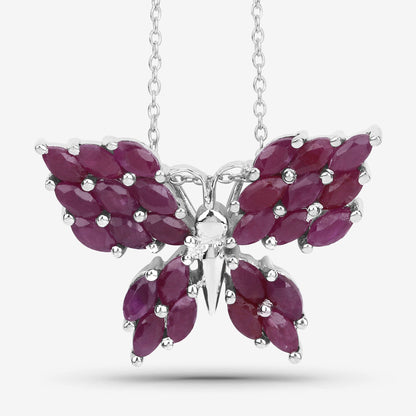 3.12 Carat Genuine Ruby .925 Sterling Silver Pendant Bids.com