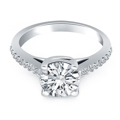 14k White Gold Trellis Diamond Engagement Ring Bids.com