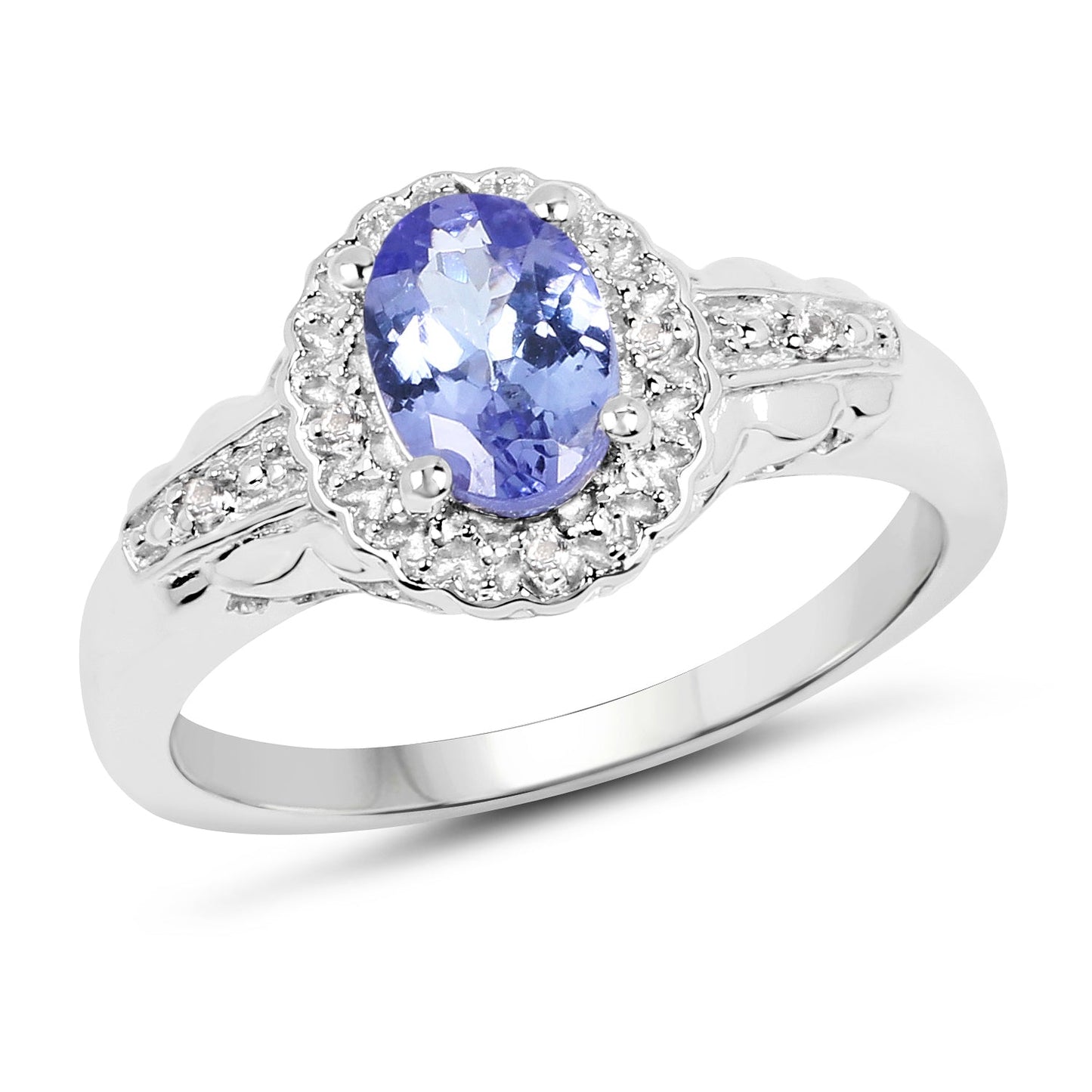 2.46 Carat Genuine Tanzanite and White Topaz .925 Sterling Silver 3 Piece Jewelry Set (Ring, Earrings, and Pendant w/ Chain) Bids.com
