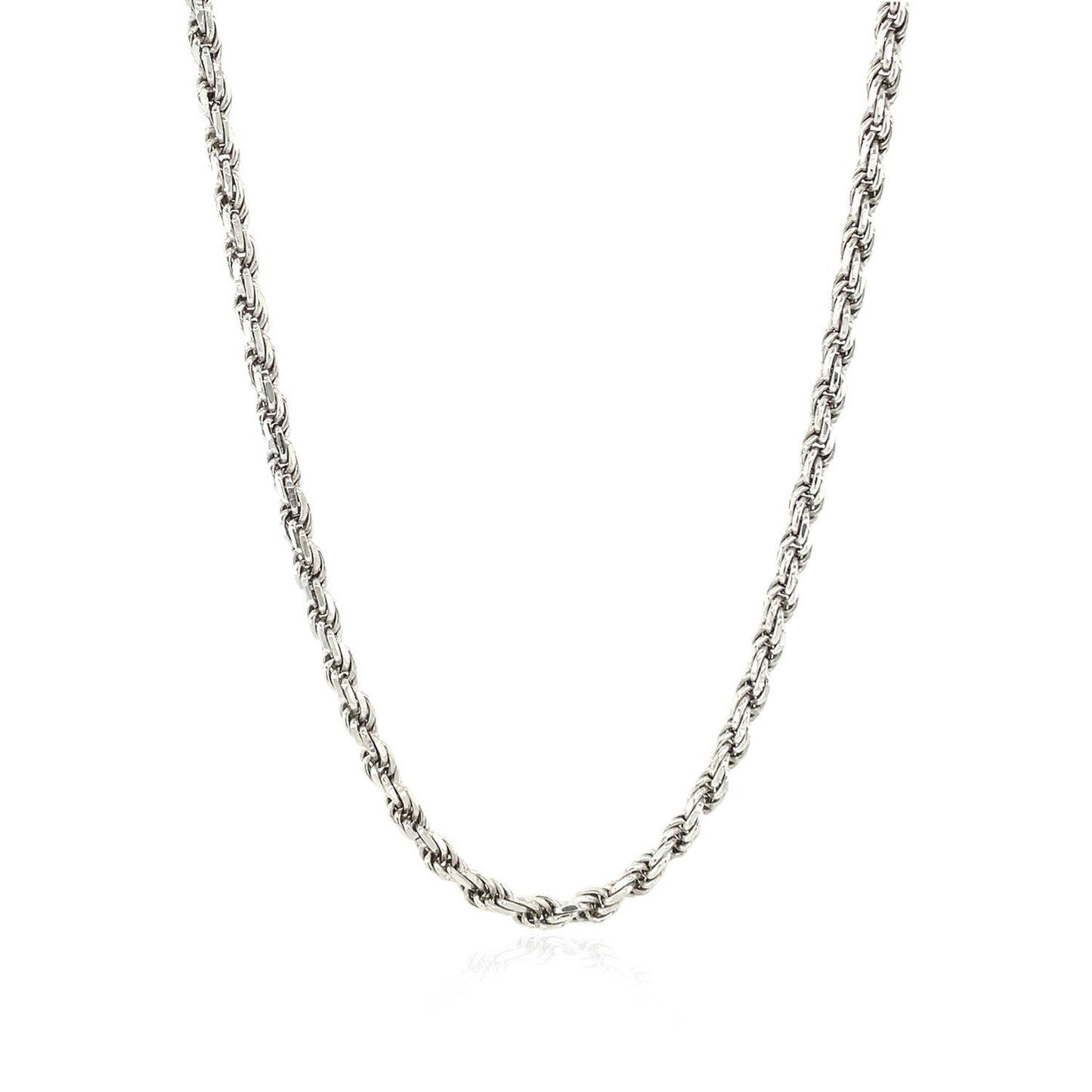 Sterling Silver 2.9mm Diamond Cut Rope Style Chain Bids.com