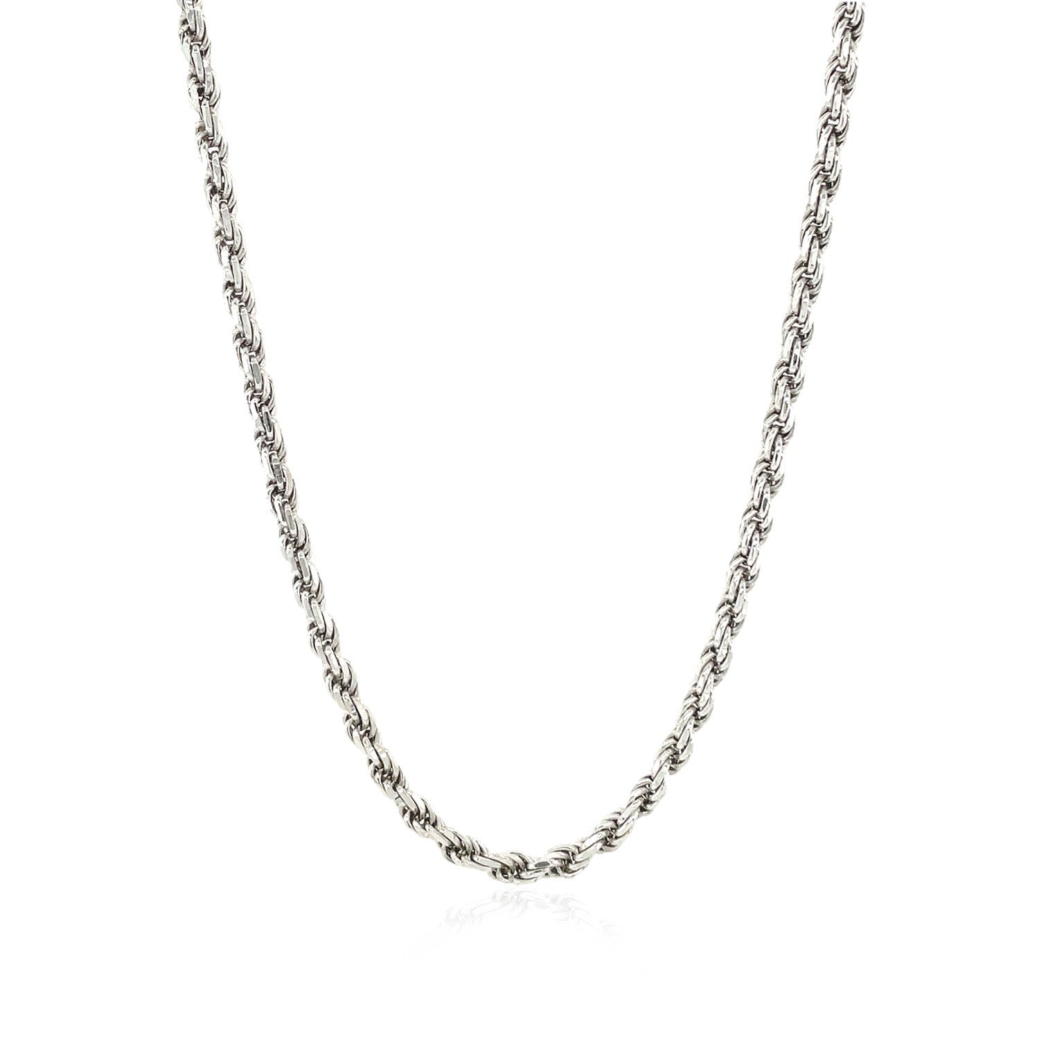 Sterling Silver 2.9mm Diamond Cut Rope Style Chain Bids.com