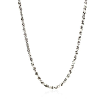 Sterling Silver 2.9mm Diamond Cut Rope Style Chain Bids.com