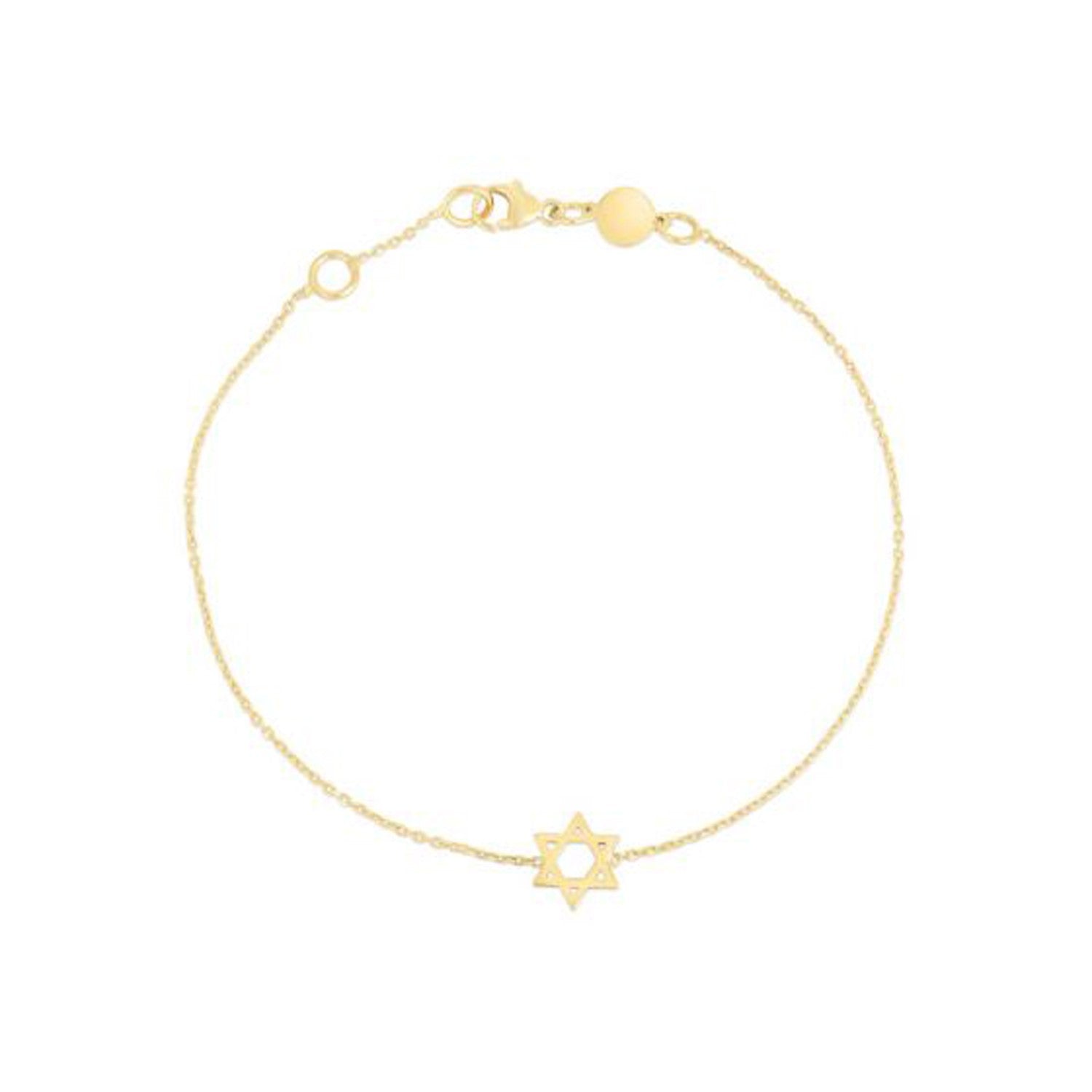 14k Yellow Gold Star of David Bracelet Bids.com