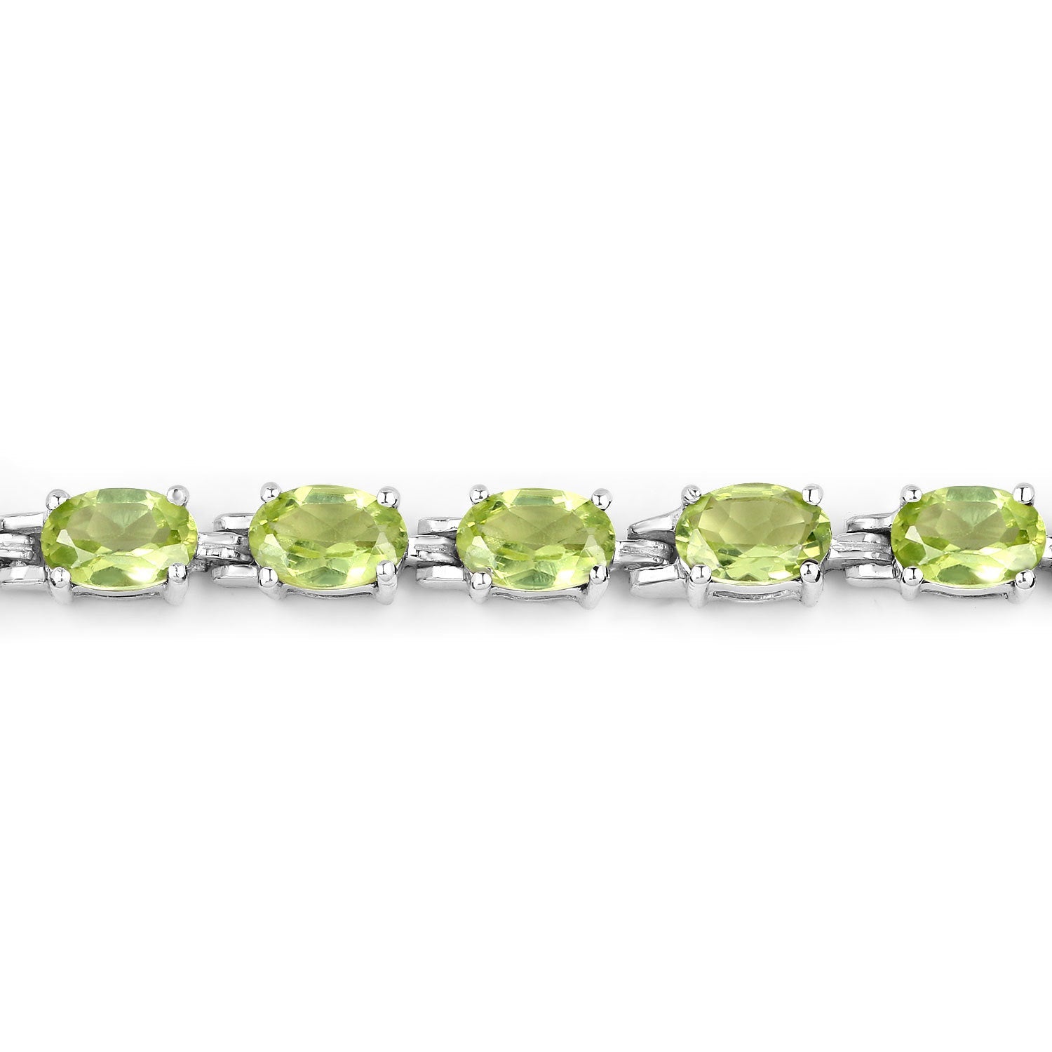 8.61 Carat Genuine Peridot .925 Sterling Silver Bracelet Bids.com
