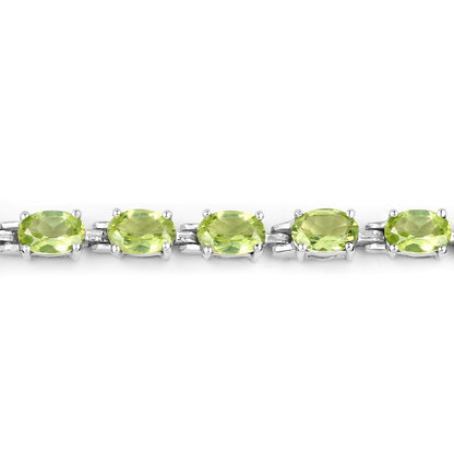8.61 Carat Genuine Peridot .925 Sterling Silver Bracelet Bids.com