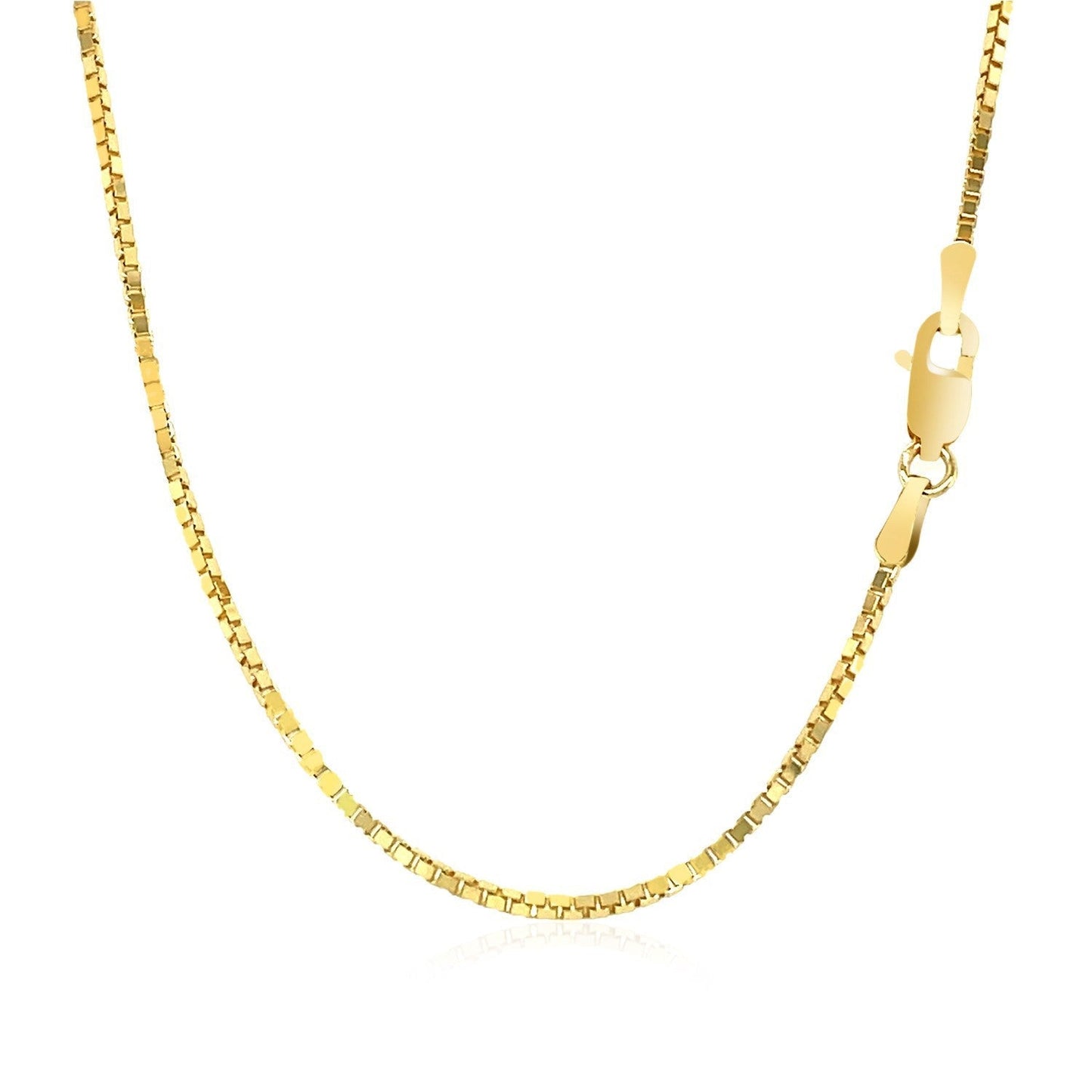 14k Yellow Gold Classic Box Chain 1.1mm Bids.com
