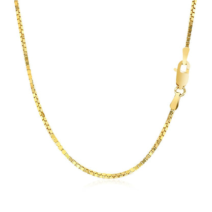 14k Yellow Gold Classic Box Chain 1.1mm Bids.com