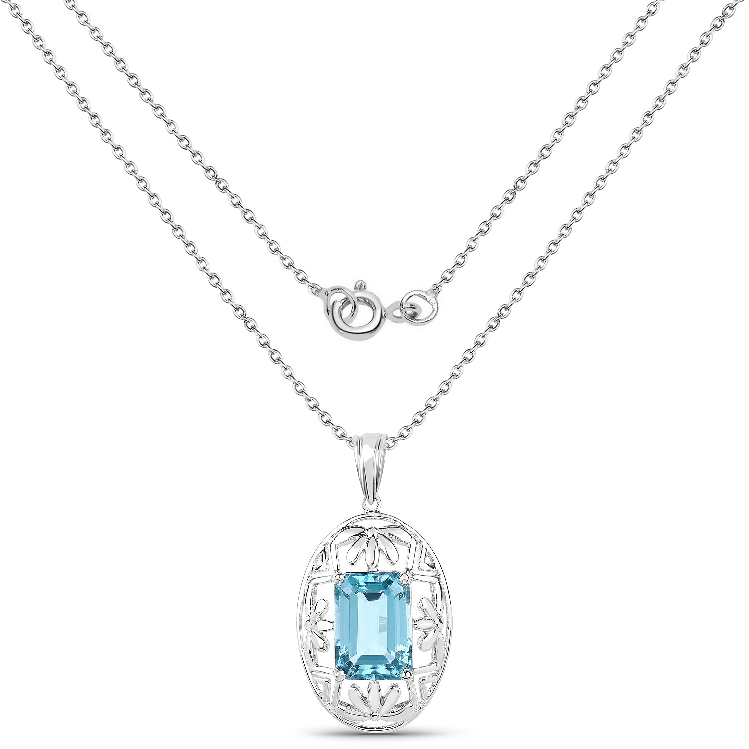 9.60 Carat Genuine Green Topaz .925 Sterling Silver Pendant Bids.com