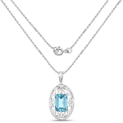 9.60 Carat Genuine Green Topaz .925 Sterling Silver Pendant Bids.com