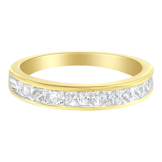 14KT Yellow Gold Diamond Channel Band Ring (1 cttw, H-I Color, SI2-I1 Clarity) Bids.com