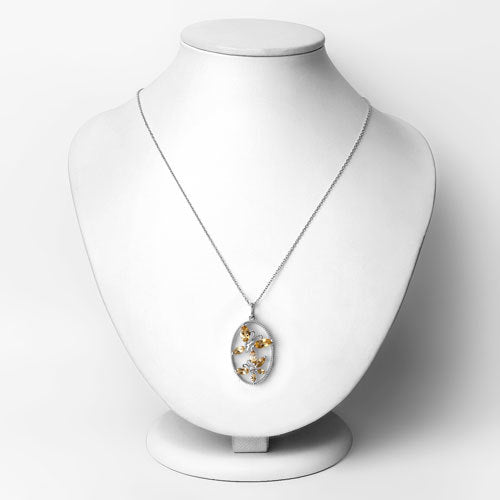 2.30 Carat Genuine Citrine .925 Sterling Silver Pendant Bids.com