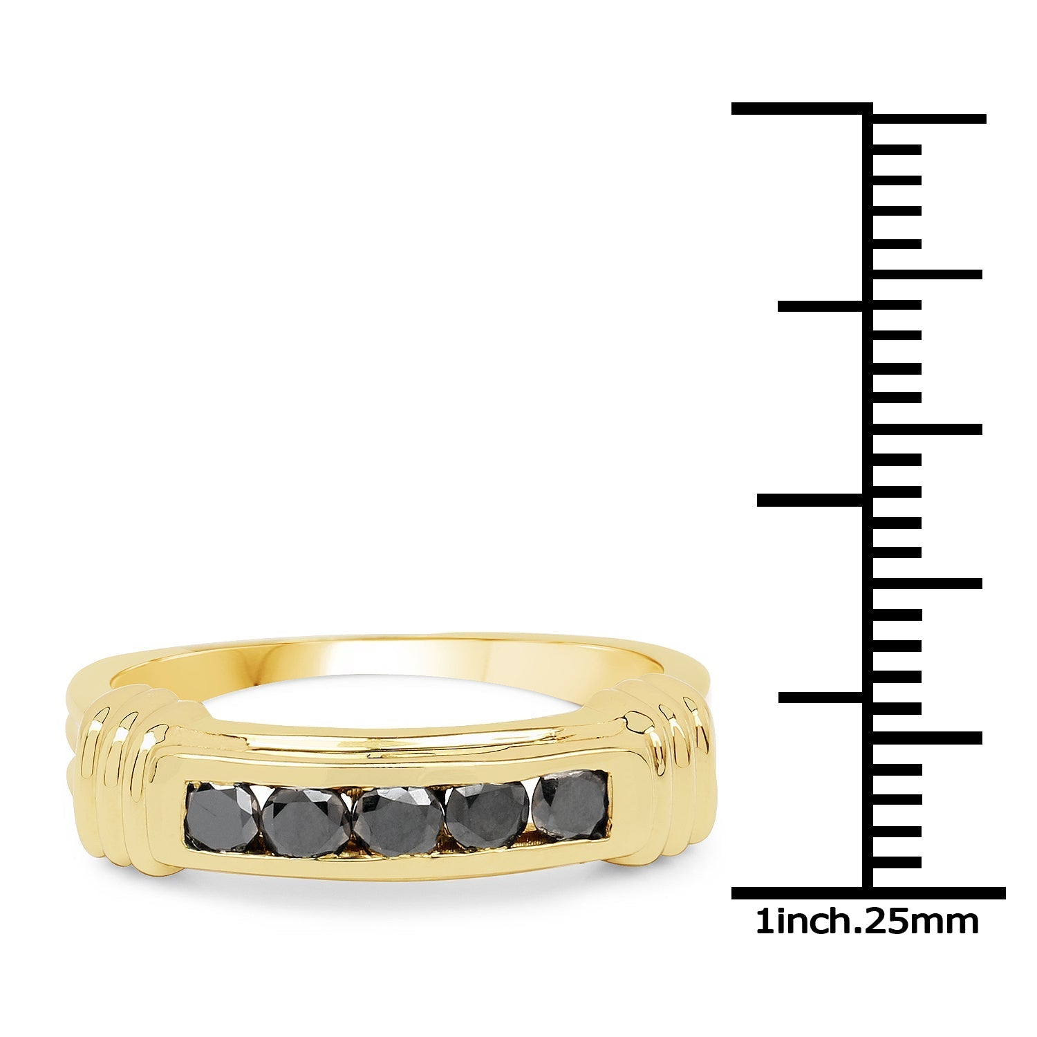 0.50 Carat Genuine Black Diamond .925 Sterling Silver Ring Bids.com