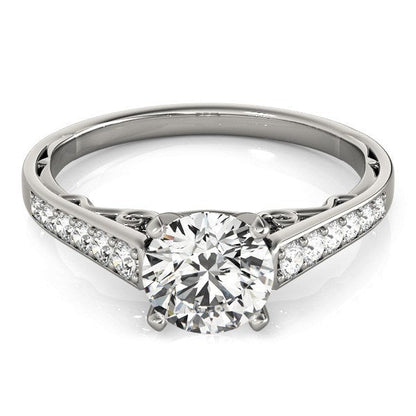 14k White Gold Cathedral Design Diamond Engagement Ring (1 1/4 cttw) Bids.com