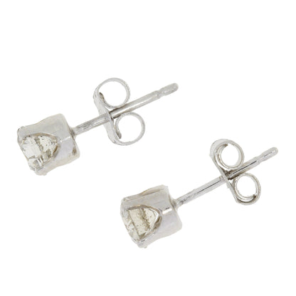 Natural .75ct Diamond Stud Earrings 14KT White Gold Bids.com