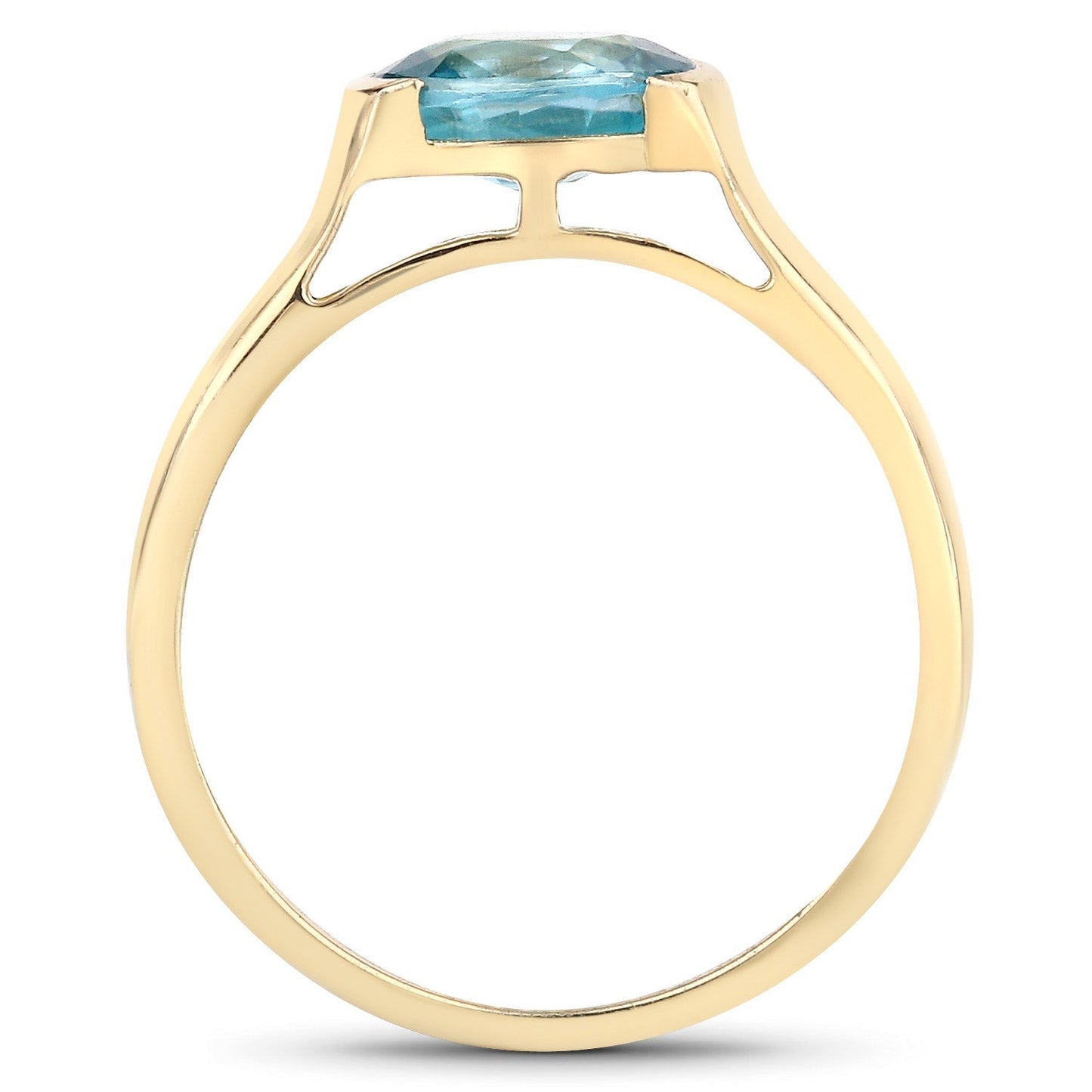 2.00 Carat Genuine Blue Zircon .925 Sterling Silver Ring Bids.com