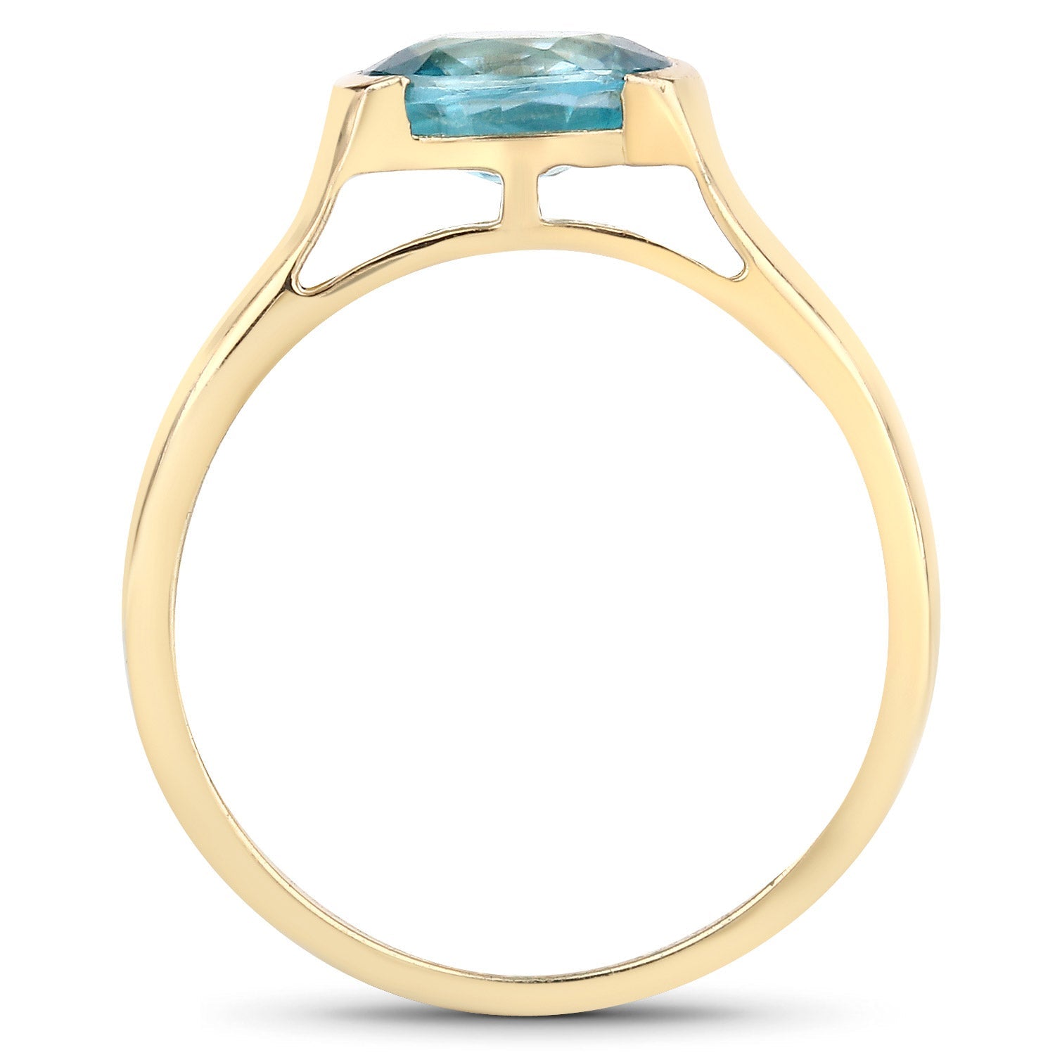 2.00 Carat Genuine Blue Zircon .925 Sterling Silver Ring Bids.com