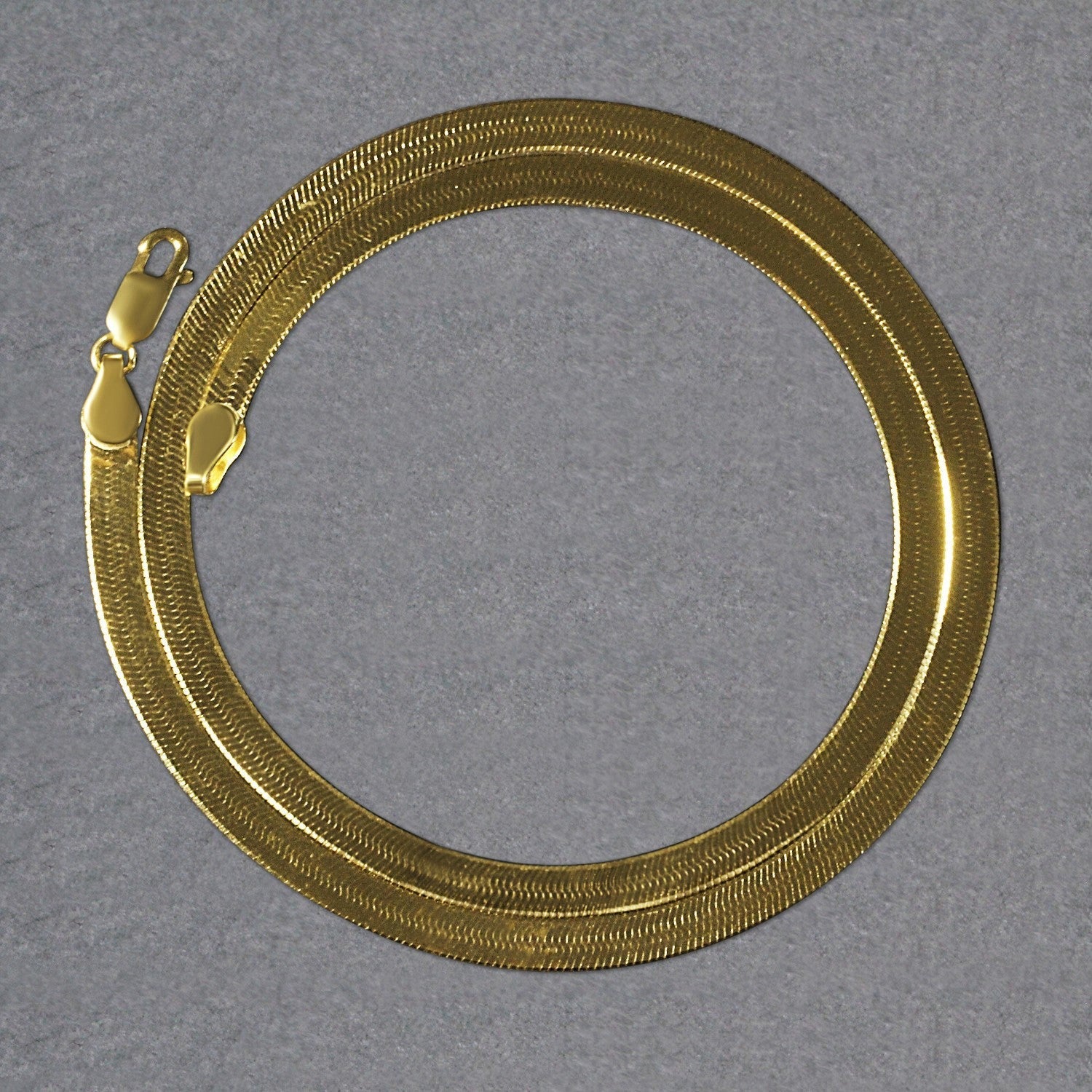Imperial Herringbone Chain in 10k Yellow Gold (5.00 mm) Bids.com