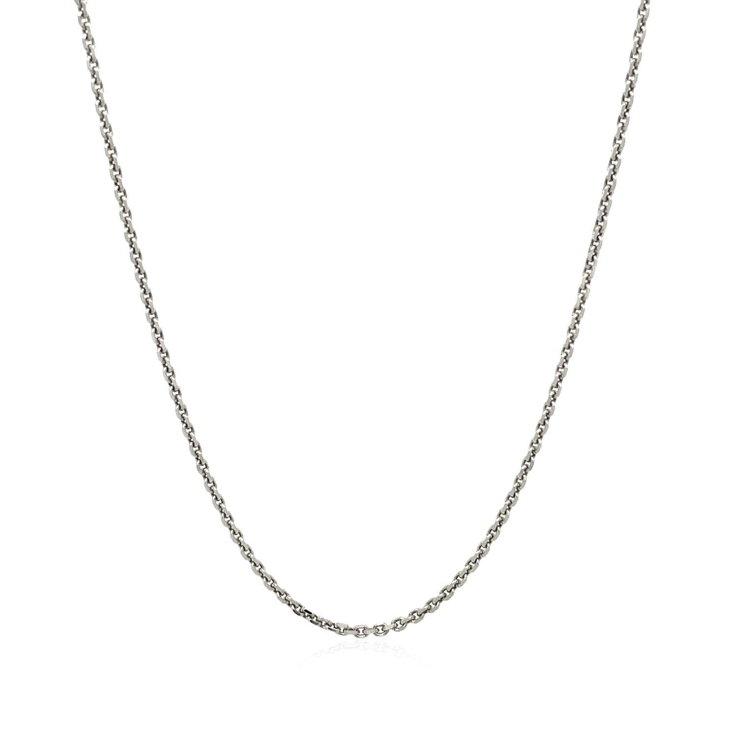 Sterling Silver Rhodium Plated Cable Chain 1.4mm Bids.com