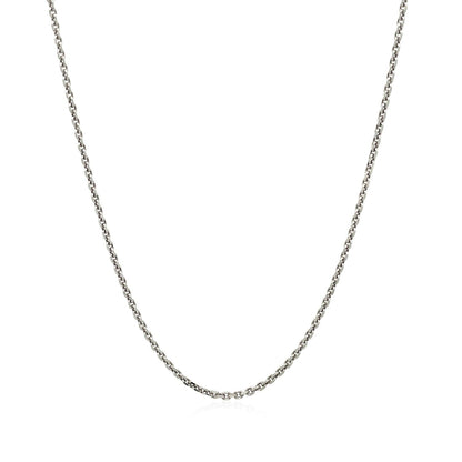 Sterling Silver Rhodium Plated Cable Chain 1.4mm Bids.com