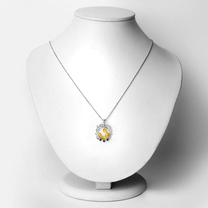 0.12 Carat Genuine Blue Sapphire .925 Sterling Silver Pendant Bids.com