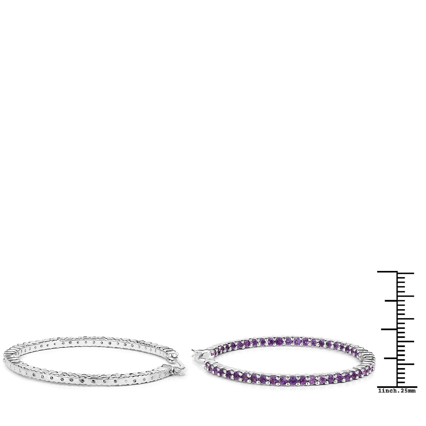 3.00 Carat Genuine Amethyst .925 Sterling Silver Earrings Bids.com