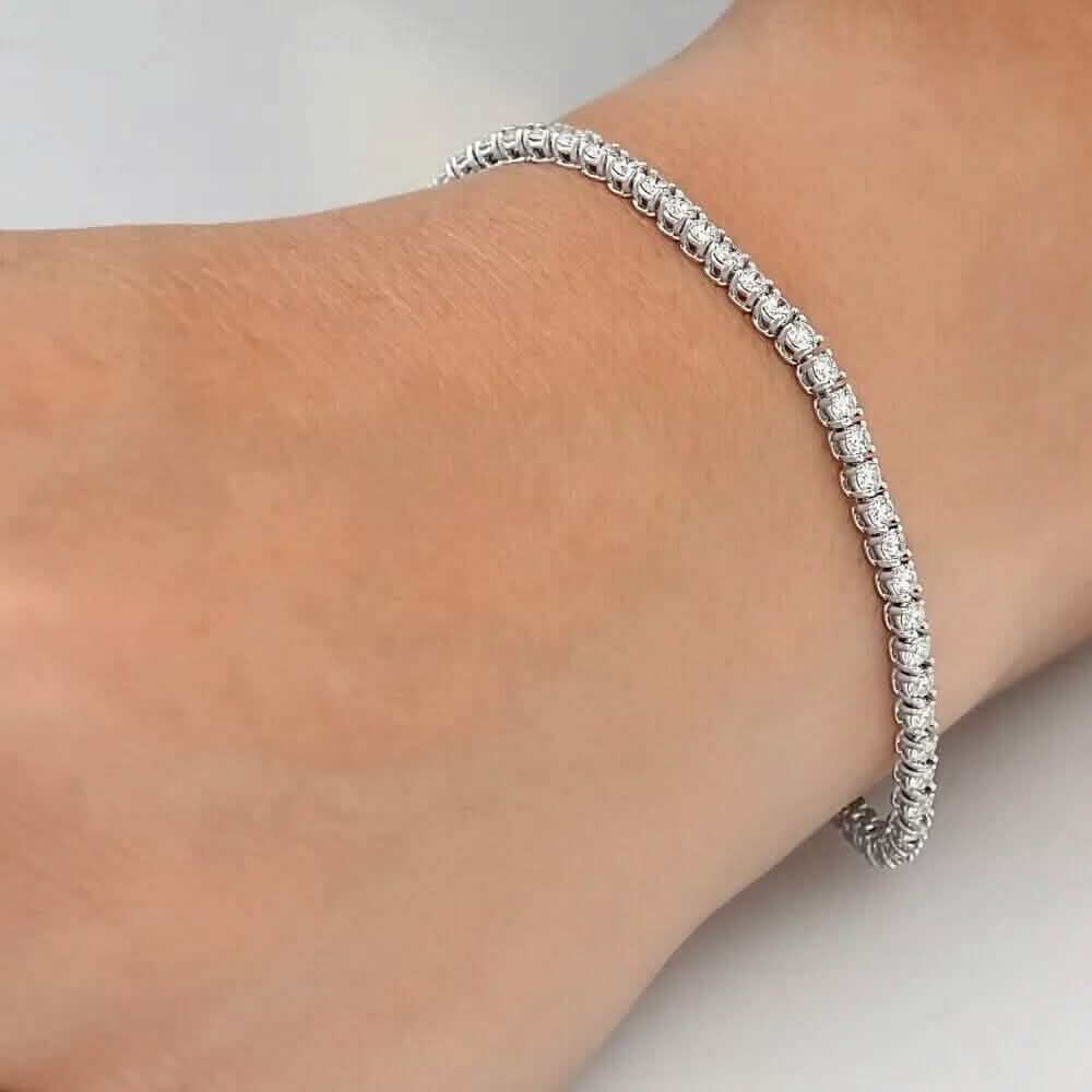 8Ct Lab Grown IGI Certified Diamond Women's Tennis Bracelet 14K White Gold 6" DailySale