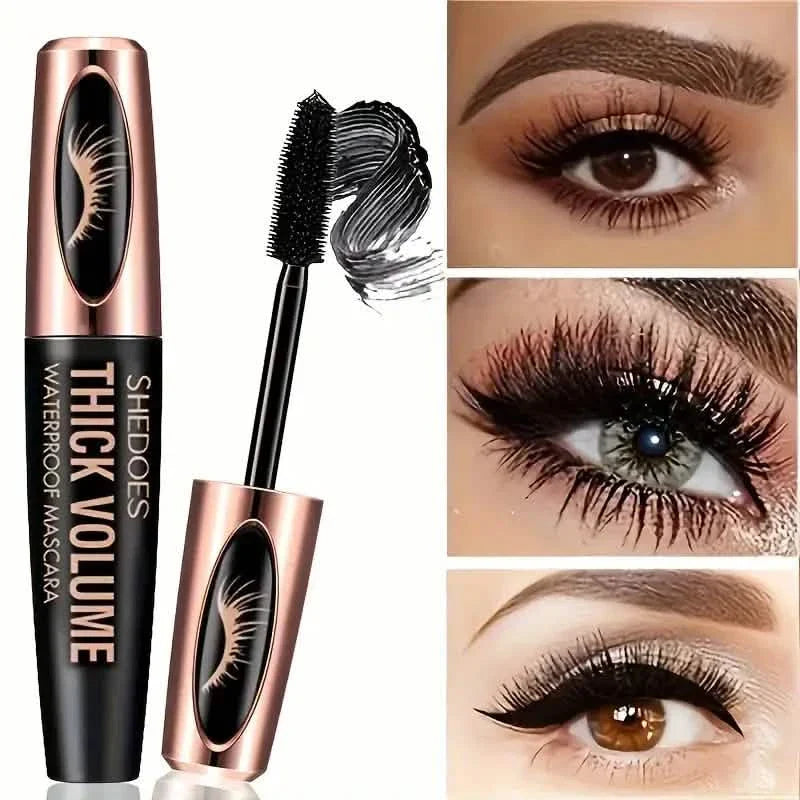 8D Curler Fiber Lash Mascara - Waterproof, Black, Thick Eyelash Shaping DailySale