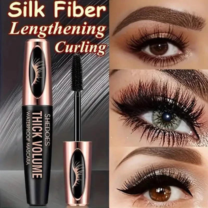 8D Curler Fiber Lash Mascara - Waterproof, Black, Thick Eyelash Shaping DailySale
