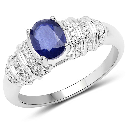 1.40 Carat Genuine Kyanite .925 Sterling Silver Ring Bids.com