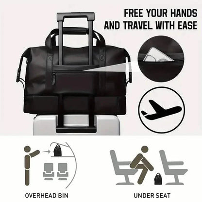 Durable Large Weekender Bag with Shoe Compartment DailySale
