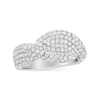 18K White Gold Cluster 2 1/4 Cttw Diamond Fashion Ring (F-G Color, VS1-VS2 Clarity) - Ring Size 7 Bids.com