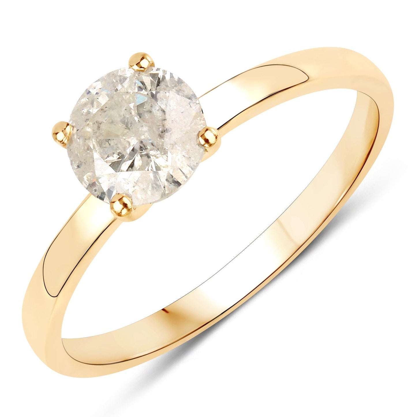 0.90 Carat Genuine TLC Diamond 14K Yellow Gold Ring Bids.com