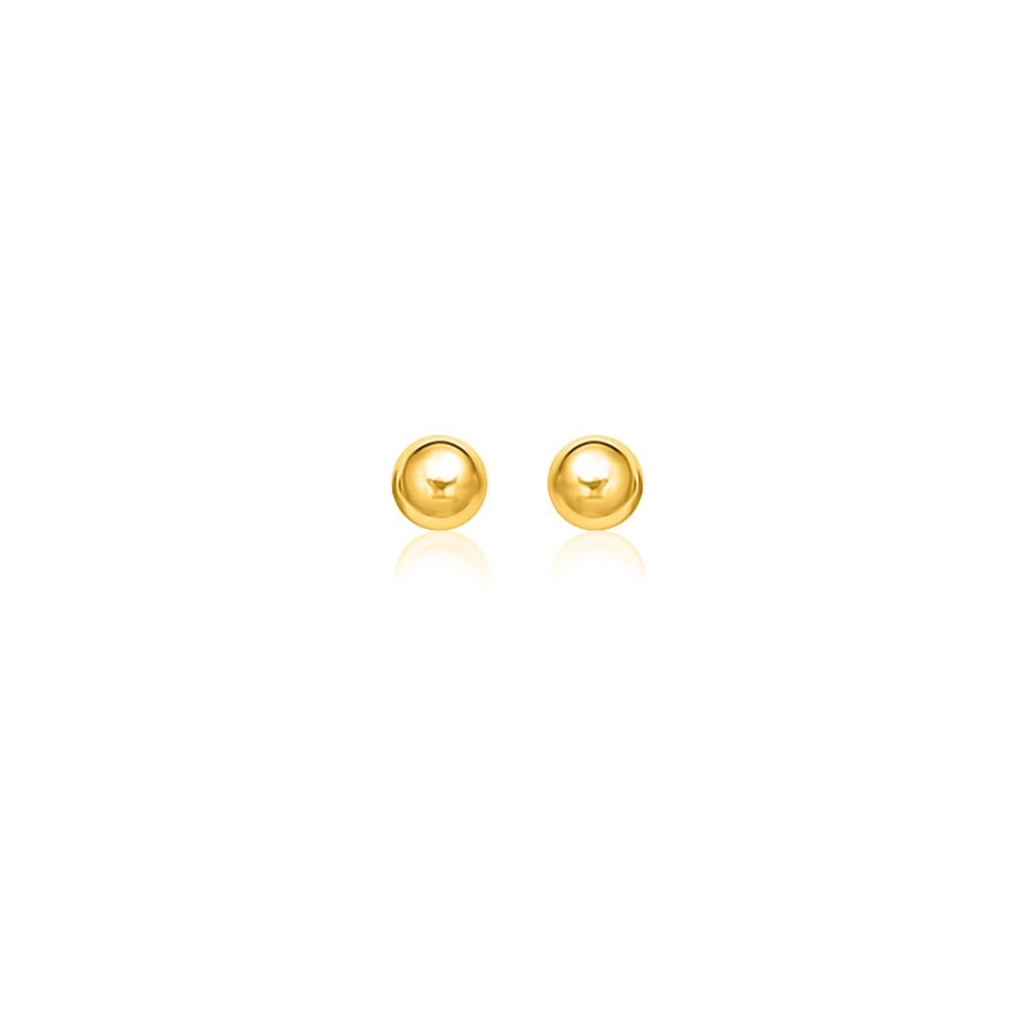 14k Yellow Gold Round Motif Stud Earrings (7.0 mm) Bids.com