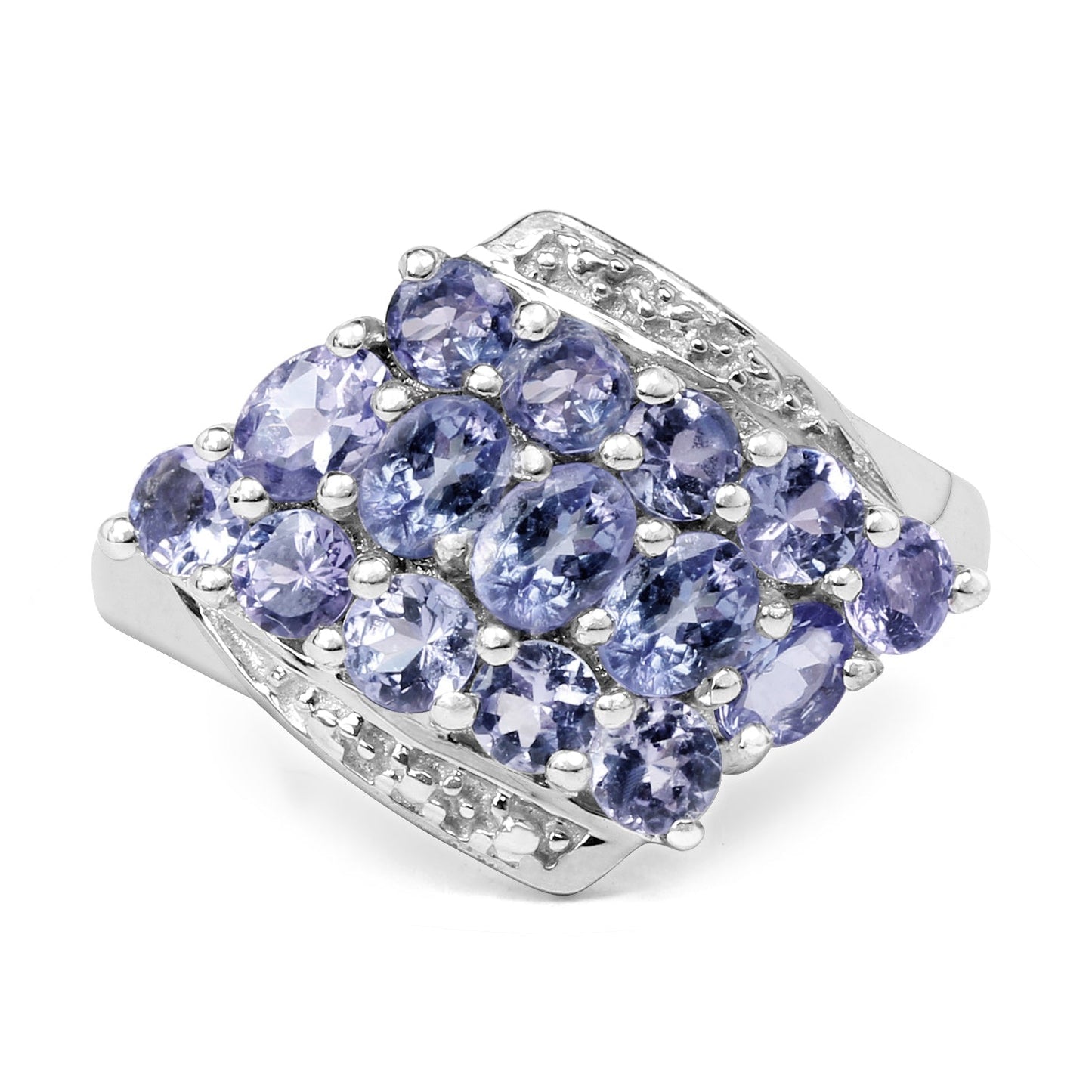 1.85 Carat Genuine Tanzanite .925 Sterling Silver Ring Bids.com