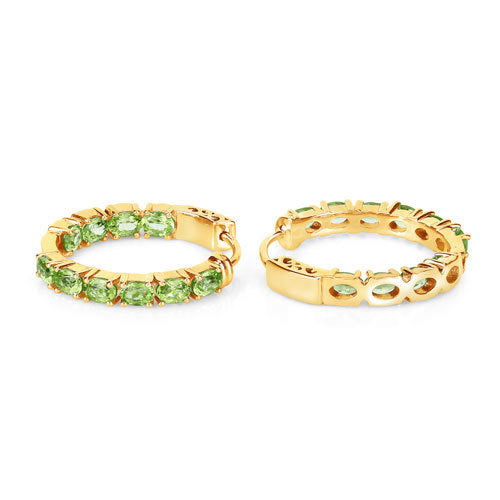 3.40 Carat Genuine Peridot .925 Sterling Silver Earrings Bids.com
