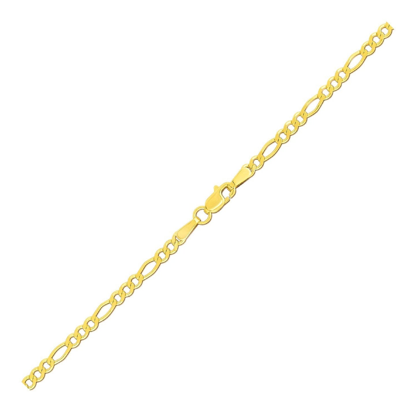 2.8mm 14k Yellow Gold Figaro Anklet Bids.com