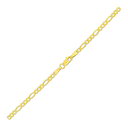 2.8mm 14k Yellow Gold Figaro Anklet Bids.com