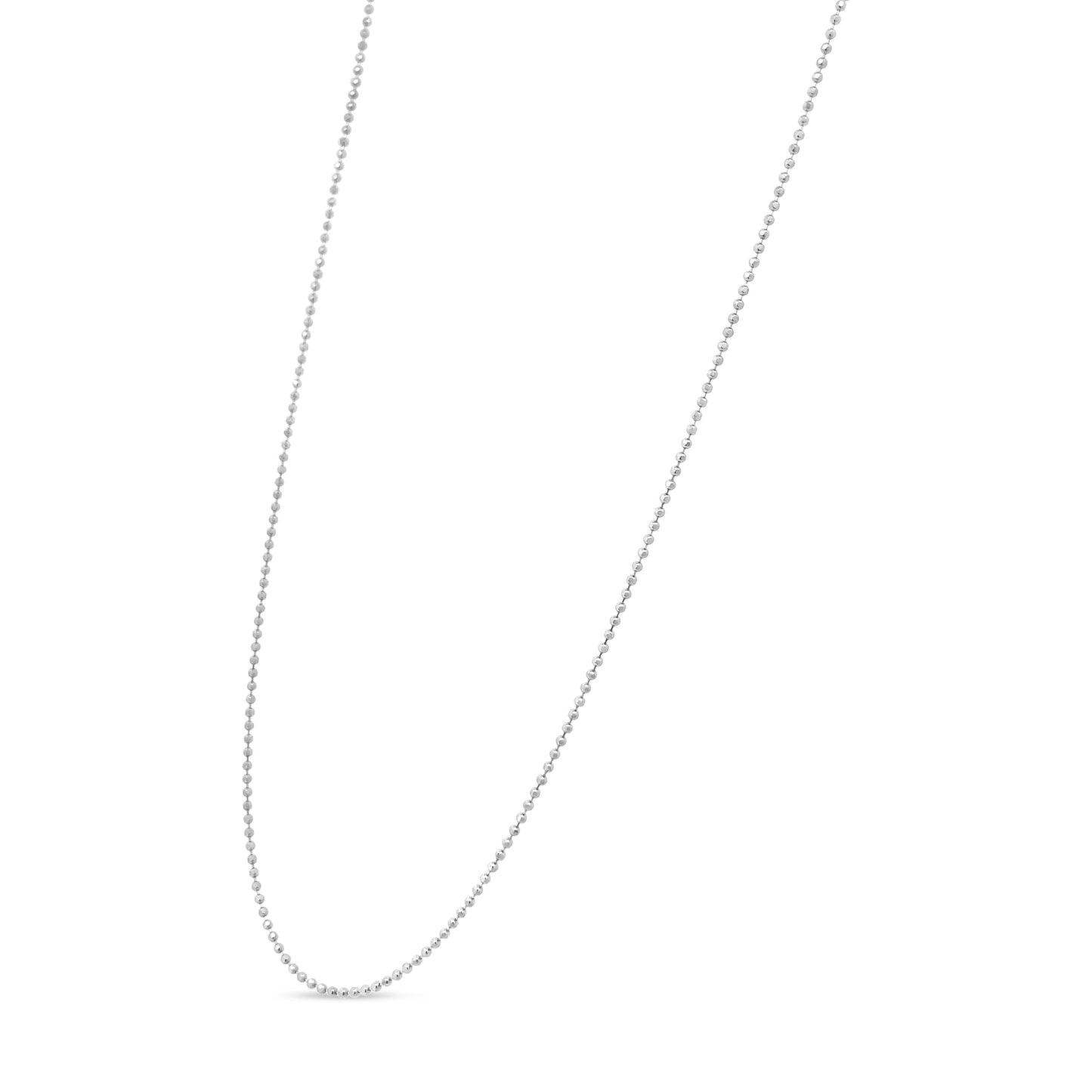 .925 Sterling Silver 0.7mm Slim and Dainty Unisex 18" Inch Ball Bead Chain Necklace Bids.com