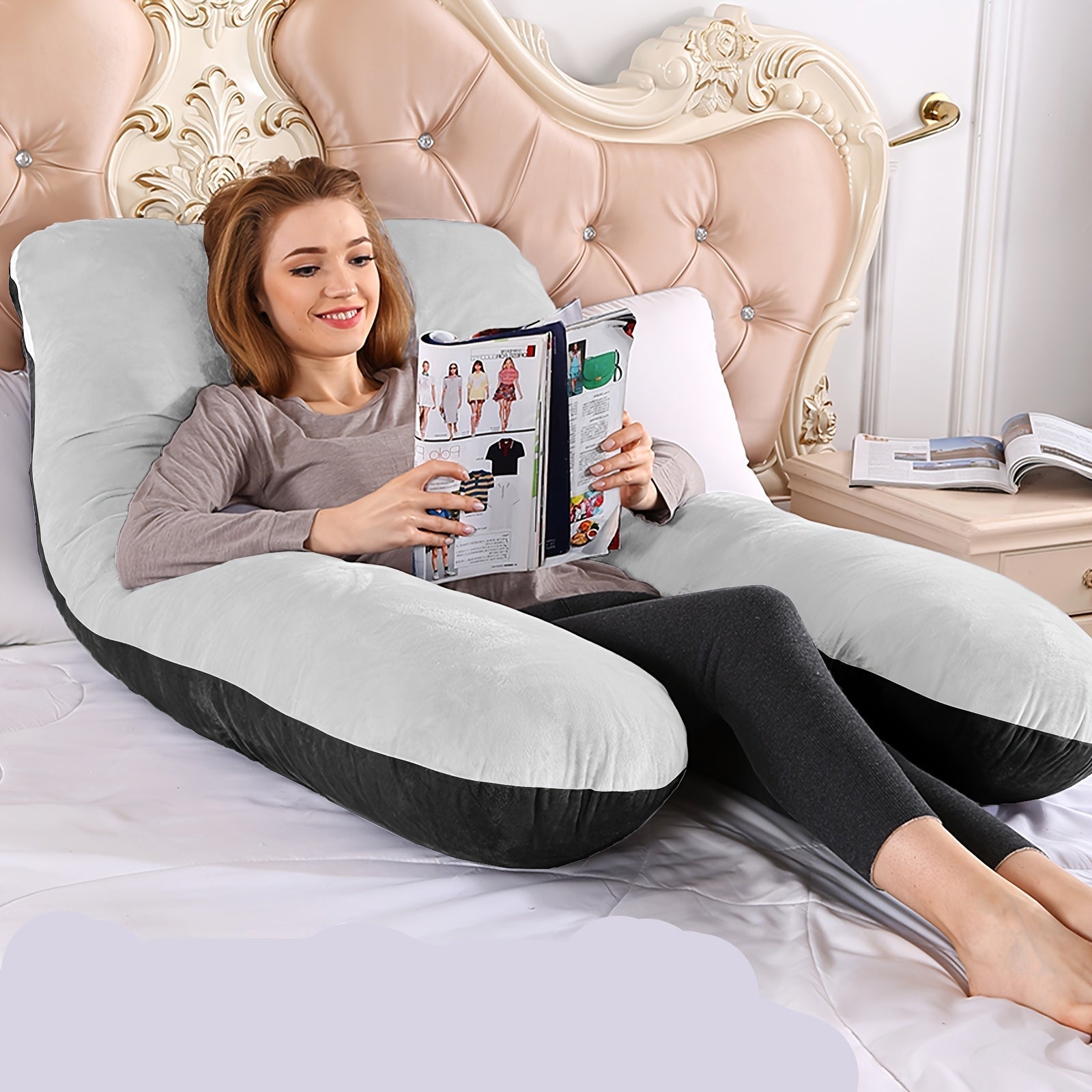 U-Shaped Maternity Pillow – Full Body Support DailySale