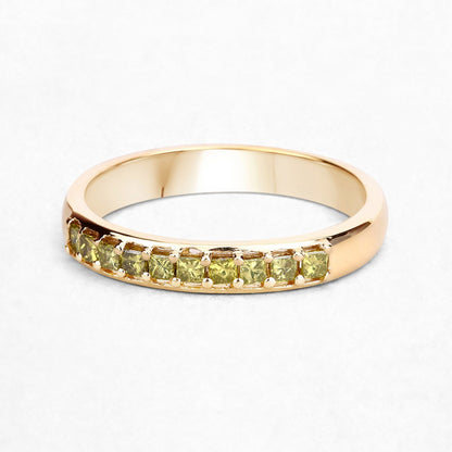 0.27 Carat Genuine Yellow Diamond 14K Yellow Gold Ring (SI1-SI2) Bids.com