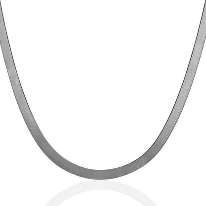 14k White Gold Super Flex Herringbone Chain (4.60 mm) Bids.com
