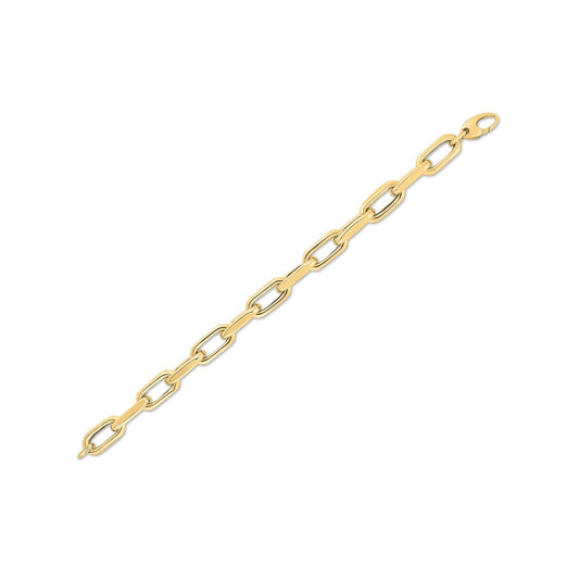 14k Yellow Gold French Cable Link Bracelet  (9.00 mm) Bids.com