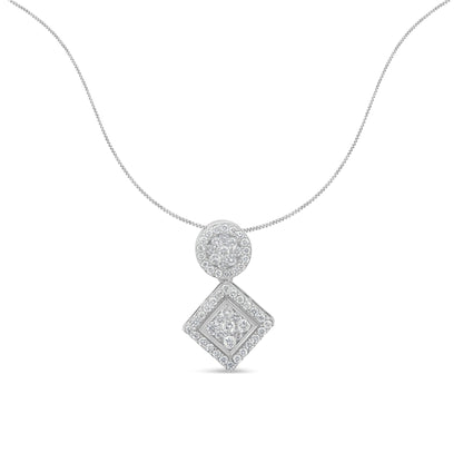 14K White Gold 1 cttw Diamond Pendant Necklace (H-I, I1-I2) Bids.com